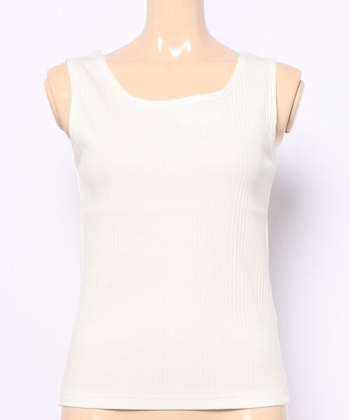 archives（アルシーヴ）の「スクエアーネックパイピングタンク（タンクトップ・レディース・ブラウン/オフホワイト/オレンジ/グリーン/パープル/イエロー/ブラック・MEDIUM）」の2枚目の写真