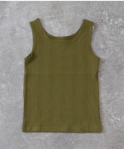 archives（アルシーヴ）の「スクエアーネックパイピングタンク（タンクトップ・レディース・ブラウン/オフホワイト/オレンジ/グリーン/パープル/イエロー/ブラック・MEDIUM）」の5枚目の写真