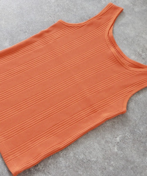 archives（アルシーヴ）の「スクエアーネックパイピングタンク（タンクトップ・レディース・ブラウン/オフホワイト/オレンジ/グリーン/パープル/イエロー/ブラック・MEDIUM）」の11枚目の写真