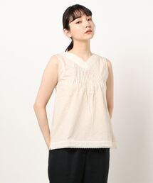 Samansa Mos2 | Vネックレースカットソー(Tシャツ/カットソー)