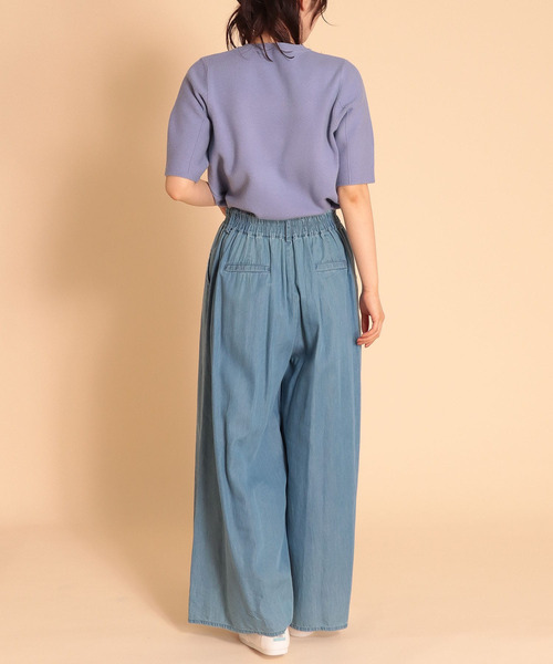 Cepica(セピカ)の「テンセルデニムタックワイドパンツ(デニムパンツ・レディース・サックスブルー・FREE)」の8枚目の写真