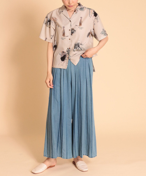 Cepica(セピカ)の「テンセルデニムタックワイドパンツ(デニムパンツ・レディース・サックスブルー・FREE)」の5枚目の写真