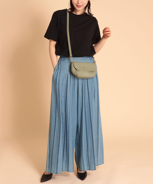 Cepica(セピカ)の「テンセルデニムタックワイドパンツ(デニムパンツ・レディース・サックスブルー・FREE)」の6枚目の写真