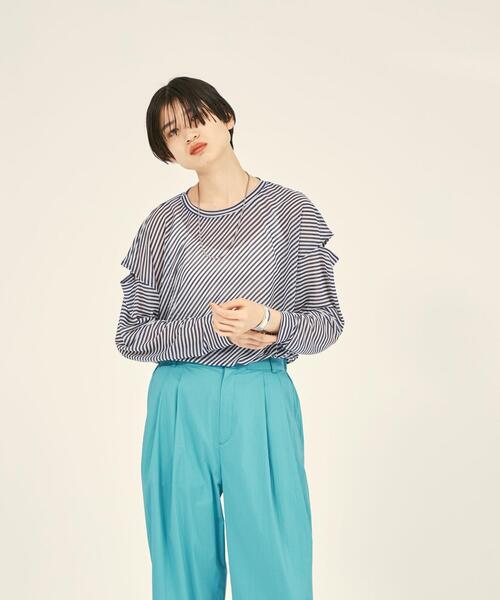 BRACTMENT（ブラクトメント）の「『BRACTMENT(ブラクトメント)』 BM シアーボーダー ロンT（Tシャツ/カットソー・レディース・ネイビー/レッド/オフホワイト・FREE）」の19枚目の写真