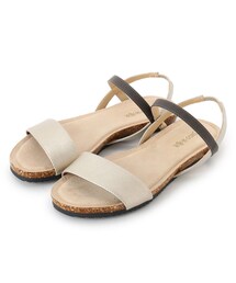 SHOO・LA・RUE | 配色ストラップフラットサンダル(サンダル)