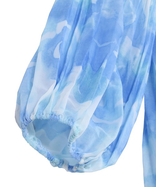 Figments(フィグメンツ)の「シフォンミニワンピース(ワンピース・レディース・ブルー・FREE)」の4枚目の写真