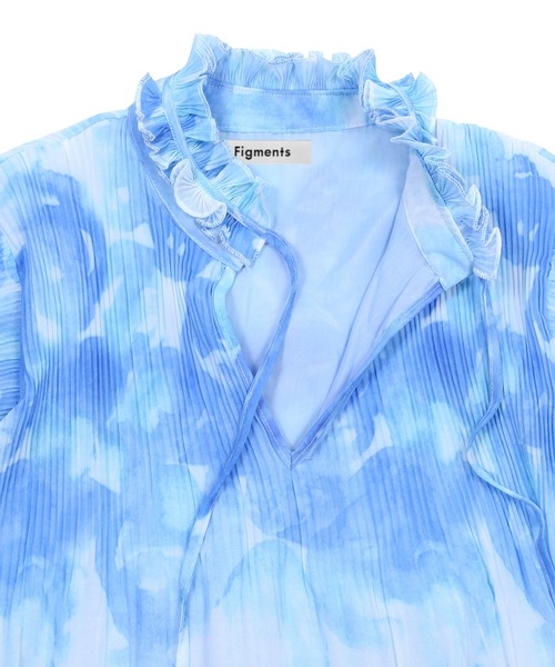 Figments(フィグメンツ)の「シフォンミニワンピース(ワンピース・レディース・ブルー・FREE)」の9枚目の写真