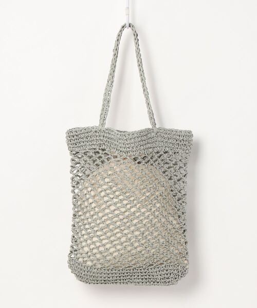 Right-on（ライトオン）の「【HONEYSUCKLE ROSE】手編みトートバッグ（トートバッグ・レディース・グリーン/パープル/ベージュ・ONE SIZE）」の3枚目の写真