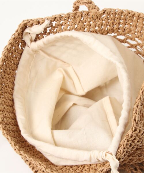 Right-on（ライトオン）の「【HONEYSUCKLE ROSE】手編みトートバッグ（トートバッグ・レディース・グリーン/パープル/ベージュ・ONE SIZE）」の8枚目の写真