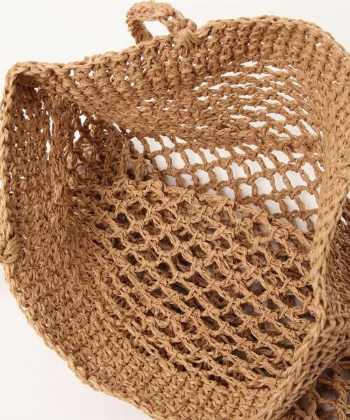 Right-on（ライトオン）の「【HONEYSUCKLE ROSE】手編みトートバッグ（トートバッグ・レディース・グリーン/パープル/ベージュ・ONE SIZE）」の6枚目の写真