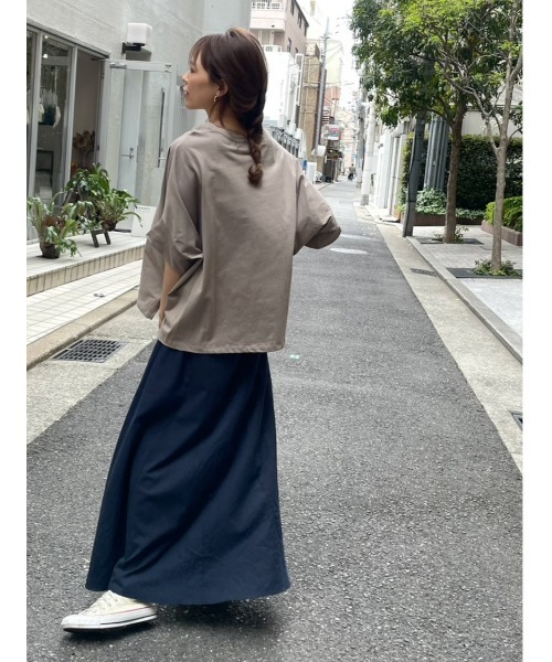 ulu（ウル）の「original linen frea long skirt（スカート・レディース・ネイビー/レッド・FREE）」の9枚目の写真