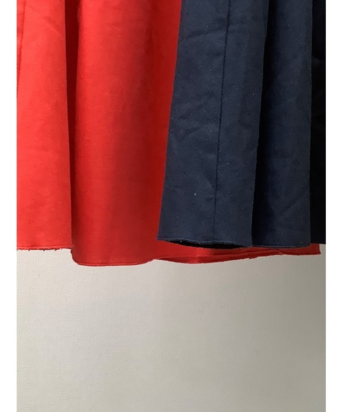 ulu（ウル）の「original linen frea long skirt（スカート・レディース・ネイビー/レッド・FREE）」の7枚目の写真