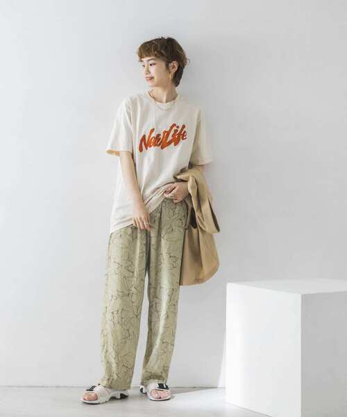 URBAN RESEARCH（アーバンリサーチ）の「線画プリントイージーパンツ（その他パンツ・レディース・グリーン系その他/ブラウン/ホワイト系その他・FREE）」の7枚目の写真