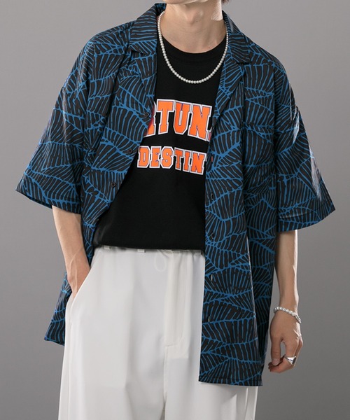 kutir(クティール)の「総柄オープンカラーシャツ(シャツ/ブラウス・メンズ・グレー/グリーン/ダークブルー・MEDIUM/LARGE)」の17枚目の写真