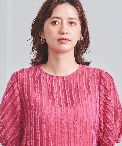 UNITED ARROWS UBCMD STRP CUT/JQ ブラウス 半袖 UNITED ARROWS（ユナイテッドアローズ）の「UBCMD STRP CUT/JQ