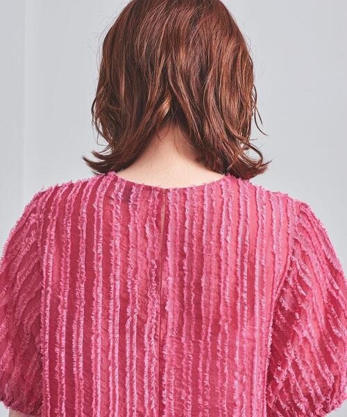 UNITED ARROWS（ユナイテッドアローズ）の「UBCMD STRP CUT/JQ ブラウス†◆（シャツ/ブラウス・レディース・ブラック/ピンク/マスタード・FREE）」の9枚目の写真