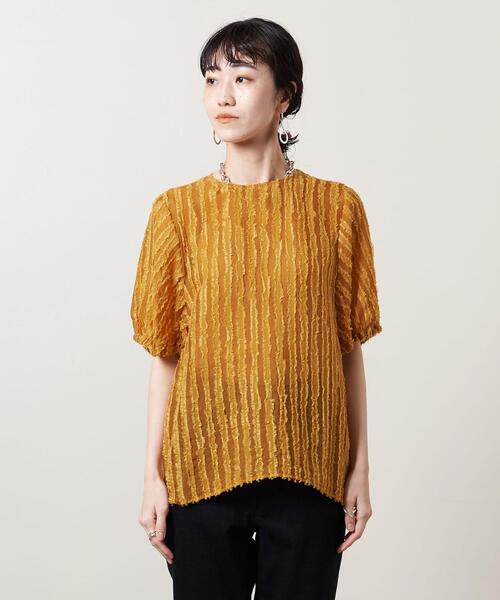 UNITED ARROWS（ユナイテッドアローズ）の「UBCMD STRP CUT/JQ ブラウス†◆（シャツ/ブラウス・レディース・ブラック/ピンク/マスタード・FREE）」の16枚目の写真