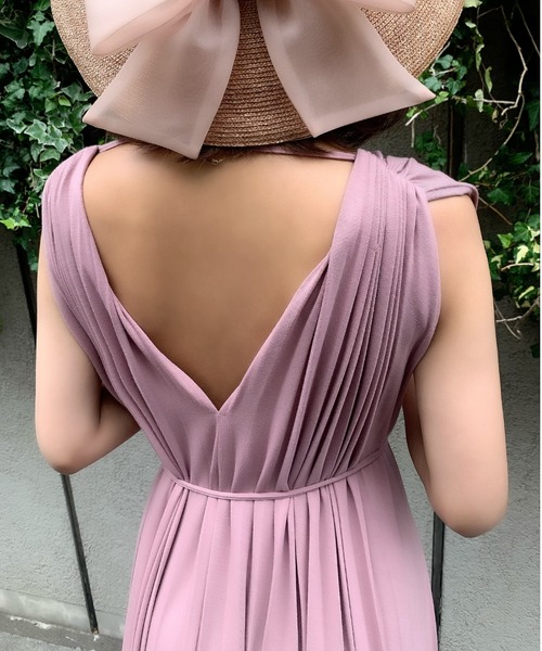 EIMY ISTOIRE(エイミーイストワール)の「バックオープンボリュームプリーツワンピース(ワンピース・レディース・ブラック/ネイビー/ピンク/アイボリー/ラベンダー/Moca/グリーン系その他2・SMALL/MEDIUM)」の19枚目の写真