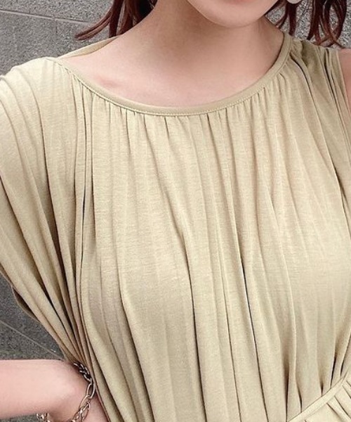 EIMY ISTOIRE(エイミーイストワール)の「バックオープンボリュームプリーツワンピース(ワンピース・レディース・ブラック/ネイビー/ピンク/アイボリー/ラベンダー/Moca/グリーン系その他2・SMALL/MEDIUM)」の17枚目の写真