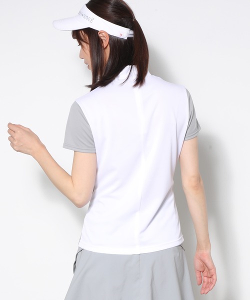 JUN&ROPE'（ジュンアンドロペ）の「【UV】【吸水速乾】トリプルカラーロゴモックネック半袖プルオーバー（Tシャツ/カットソー・レディース・ブラック/パープル/グレー・L/S/M）」の10枚目の写真
