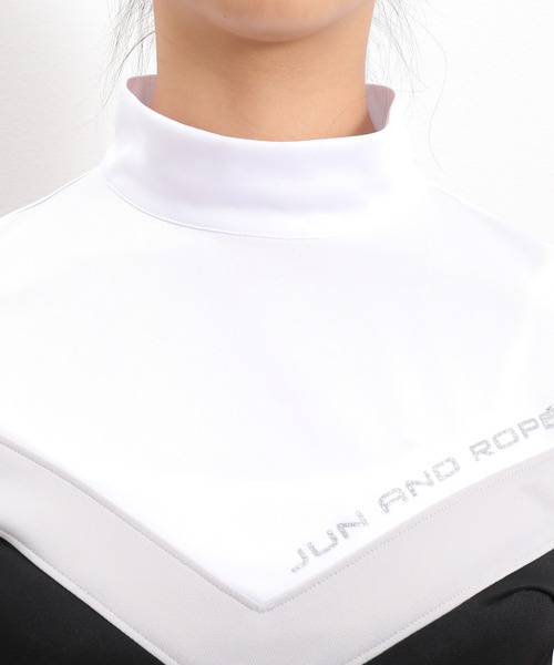 JUN&ROPE'（ジュンアンドロペ）の「【UV】【吸水速乾】トリプルカラーロゴモックネック半袖プルオーバー（Tシャツ/カットソー・レディース・ブラック/パープル/グレー・L/S/M）」の9枚目の写真