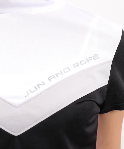 JUN&ROPE'（ジュンアンドロペ）の「【UV】【吸水速乾】トリプルカラーロゴモックネック半袖プルオーバー（Tシャツ/カットソー・レディース・ブラック/パープル/グレー・L/S/M）」の11枚目の写真