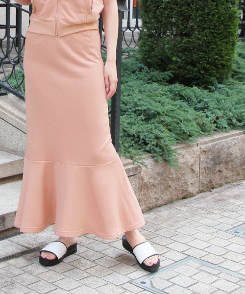 Julia Boutique（ジュリアブティック）の「スウェットパーカー＆マーメイドスカートセットアップ/21115（アンサンブル・レディース・ブラック/グレー/ピンク/ミント・ONE）」の6枚目の写真