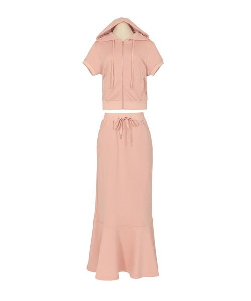 Julia Boutique（ジュリアブティック）の「スウェットパーカー＆マーメイドスカートセットアップ/21115（アンサンブル・レディース・ブラック/グレー/ピンク/ミント・ONE）」の11枚目の写真