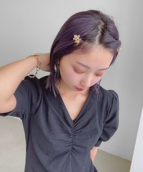 lala Born（ララボーン）の「フラワーミニバンスヘアクリップ（バレッタ/ヘアクリップ・レディース・ホワイト・FREE）」の5枚目の写真