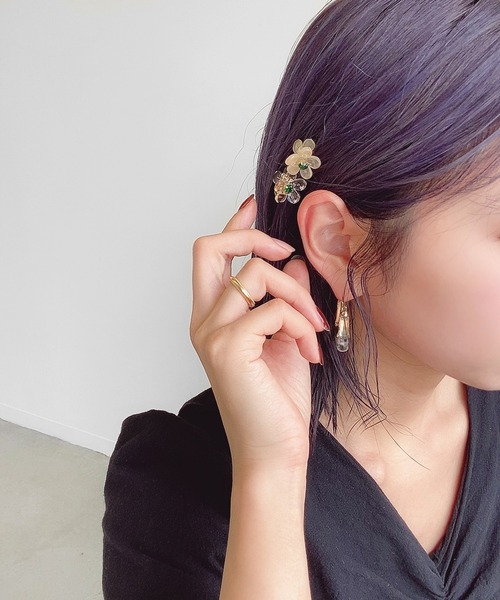 lala Born（ララボーン）の「フラワーミニバンスヘアクリップ（バレッタ/ヘアクリップ・レディース・ホワイト・FREE）」の7枚目の写真