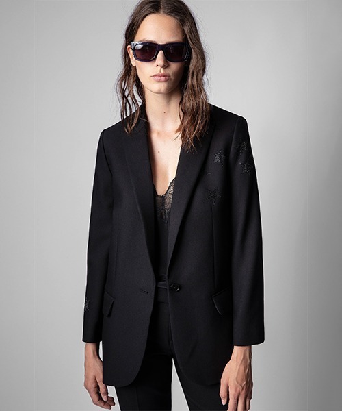 ZADIG&VOLTAIRE（ザディグ　エ　ヴォルテール）の「VIVA STRASS STAR PERM BLAZER（テーラードジャケット・レディース・ブラック・34/38/36/40）」の10枚目の写真