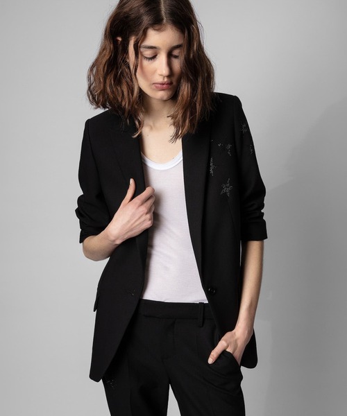 ZADIG&VOLTAIRE（ザディグ　エ　ヴォルテール）の「VIVA STRASS STAR PERM BLAZER（テーラードジャケット・レディース・ブラック・34/38/36/40）」の11枚目の写真