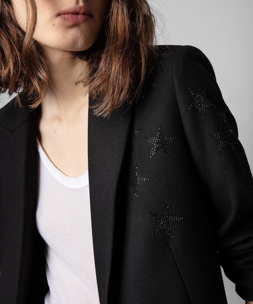 ZADIG&VOLTAIRE（ザディグ　エ　ヴォルテール）の「VIVA STRASS STAR PERM BLAZER（テーラードジャケット・レディース・ブラック・34/38/36/40）」の12枚目の写真