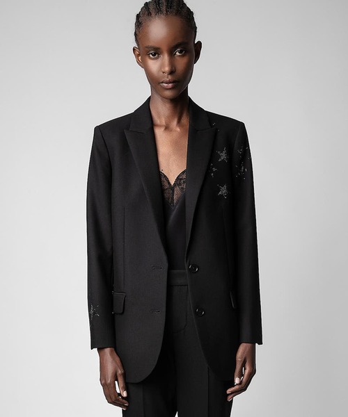 ZADIG&VOLTAIRE（ザディグ　エ　ヴォルテール）の「VIVA STRASS STAR PERM BLAZER（テーラードジャケット・レディース・ブラック・34/38/36/40）」の14枚目の写真
