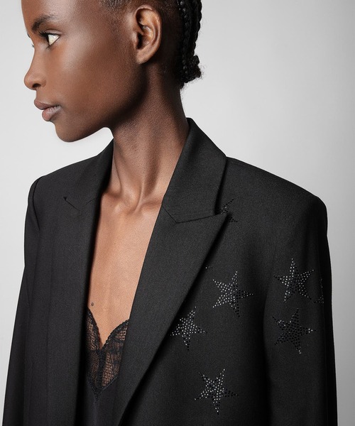 ZADIG&VOLTAIRE（ザディグ　エ　ヴォルテール）の「VIVA STRASS STAR PERM BLAZER（テーラードジャケット・レディース・ブラック・34/38/36/40）」の15枚目の写真