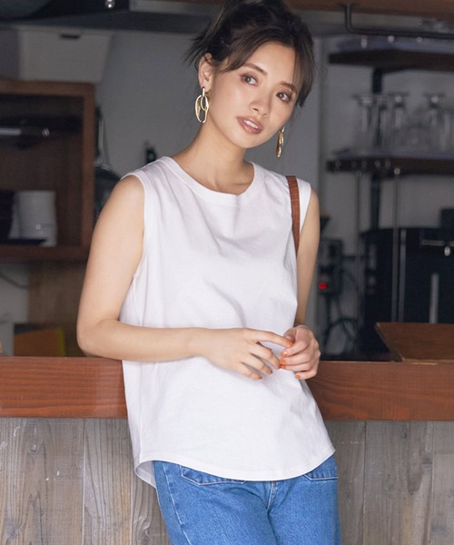 coca(coca)(コカ)の「\\新色登場//ヘルシーラインコットンタンクトップ(タンクトップ・レディース・ホワイト/ブラック/レッド/その他・M/L)」の2枚目の写真