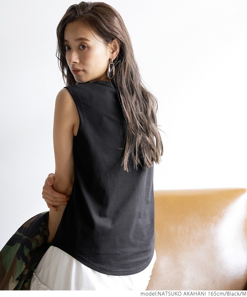 coca(coca)(コカ)の「\\新色登場//ヘルシーラインコットンタンクトップ(タンクトップ・レディース・ホワイト/ブラック/レッド/その他・M/L)」の6枚目の写真