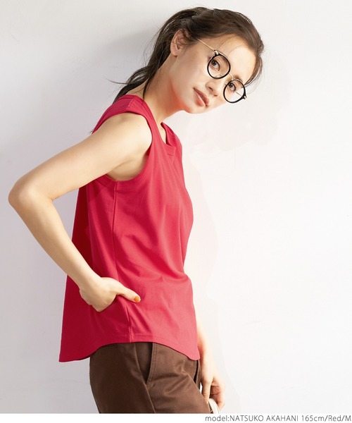 coca(coca)(コカ)の「\\新色登場//ヘルシーラインコットンタンクトップ(タンクトップ・レディース・ホワイト/ブラック/レッド/その他・M/L)」の17枚目の写真