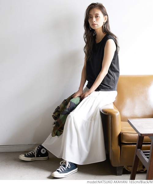 coca(coca)(コカ)の「\\新色登場//ヘルシーラインコットンタンクトップ(タンクトップ・レディース・ホワイト/ブラック/レッド/その他・M/L)」の9枚目の写真