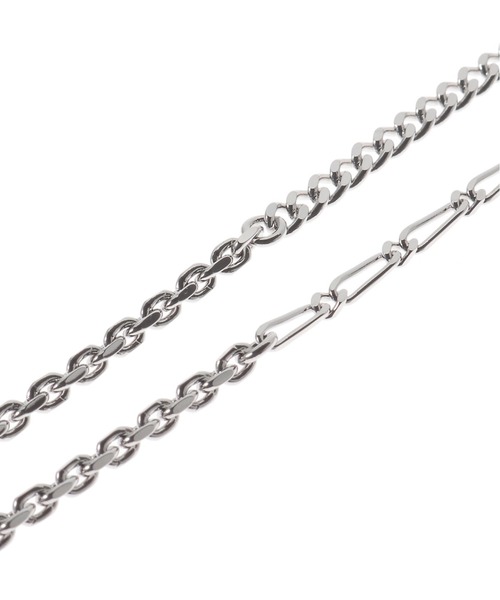 EDIFICE（エディフィス）の「【EDIFICE ACCENT / エディフィスアクサン】necklace MIX (LONG)（ネックレス・メンズ・シルバー・FREE）」の4枚目の写真