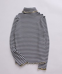 Lene | 針抜きボーダー/タートルネックプルオーバー(ニット/セーター)