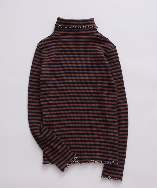 Lene(レネ)の「針抜きボーダー/タートルネックプルオーバー(ニット/セーター・レディース・ネイビー/ブラック・FREE)」の16枚目の写真