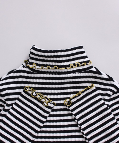 Lene(レネ)の「針抜きボーダー/タートルネックプルオーバー(ニット/セーター・レディース・ネイビー/ブラック・FREE)」の19枚目の写真