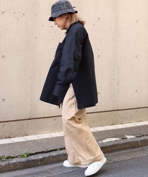BEN DAVIS（ベンデイビス）の「【BEN DAVIS(ベンデイビス)】BIG HALF ZIP SHIRT/ ビッグ ハーフ ジップ シャツ（シャツ/ブラウス・メンズ・オレンジ/その他2/その他1/ネイビー/ベージュ/ブラック・MEDIUM/LARGE）」の7枚目の写真