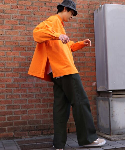 BEN DAVIS（ベンデイビス）の「【BEN DAVIS(ベンデイビス)】BIG HALF ZIP SHIRT/ ビッグ ハーフ ジップ シャツ（シャツ/ブラウス・メンズ・オレンジ/その他2/その他1/ネイビー/ベージュ/ブラック・MEDIUM/LARGE）」の11枚目の写真