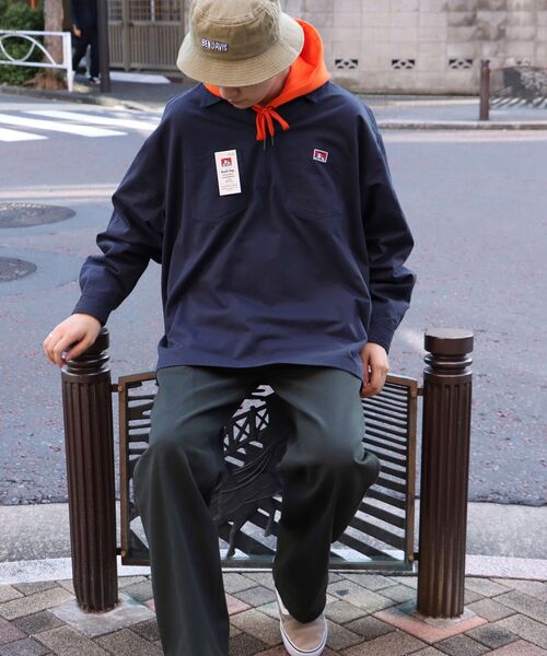 BEN DAVIS（ベンデイビス）の「【BEN DAVIS(ベンデイビス)】BIG HALF ZIP SHIRT/ ビッグ ハーフ ジップ シャツ（シャツ/ブラウス・メンズ・オレンジ/その他2/その他1/ネイビー/ベージュ/ブラック・MEDIUM/LARGE）」の15枚目の写真