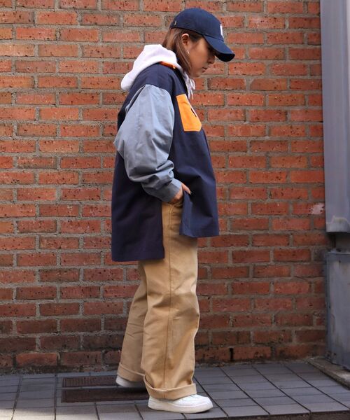 BEN DAVIS（ベンデイビス）の「【BEN DAVIS(ベンデイビス)】BIG HALF ZIP SHIRT/ ビッグ ハーフ ジップ シャツ（シャツ/ブラウス・メンズ・オレンジ/その他2/その他1/ネイビー/ベージュ/ブラック・MEDIUM/LARGE）」の22枚目の写真