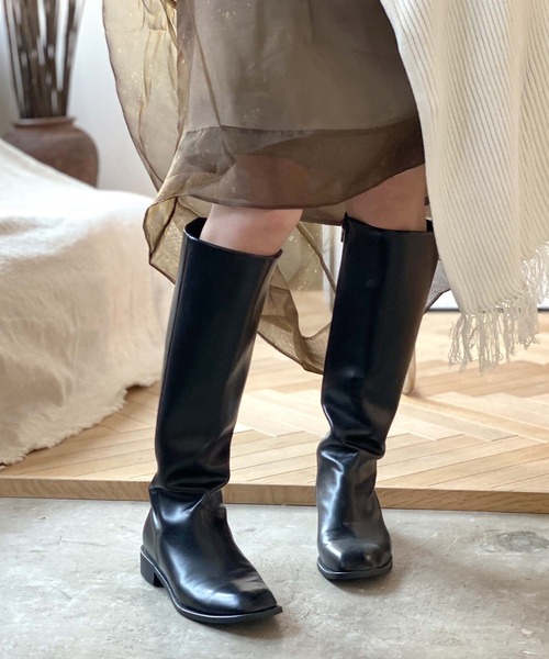 chuclla(チュクラ)の「BASIC long boots chs21a003(ブーツ・レディース・ブラック・39/36/38/40/37)」の2枚目の写真