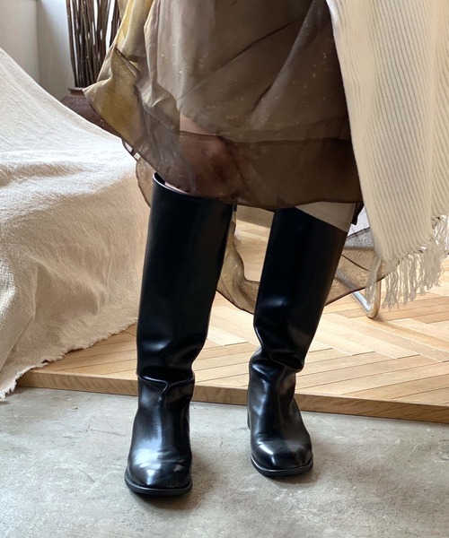 chuclla(チュクラ)の「BASIC long boots chs21a003(ブーツ・レディース・ブラック・39/36/38/40/37)」の10枚目の写真