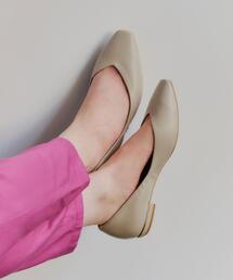 green label relaxing | ＜Oggi×green label relaxing＞[7days]スクエア Vカット シューズ(1.5cmヒール) -撥水-(パンプス)